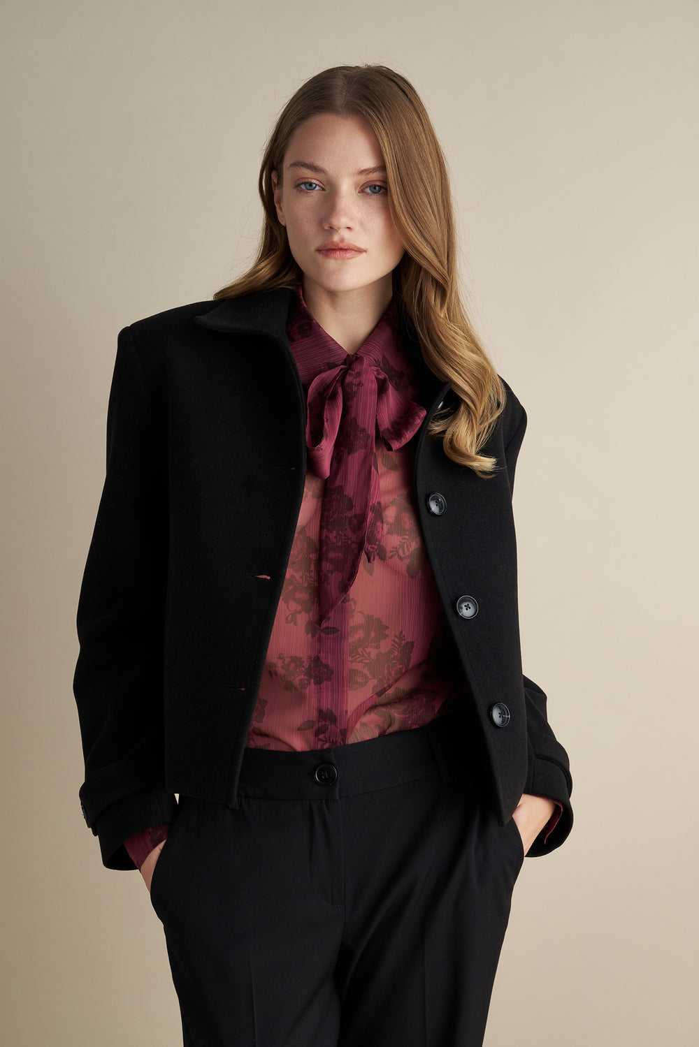 Mini Coat Jacket Black