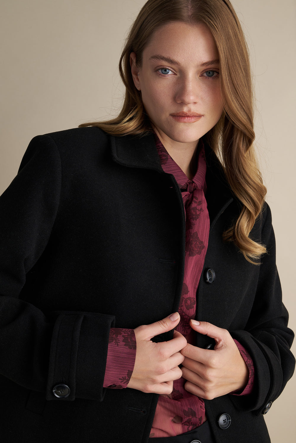 Mini Coat Jacket Black