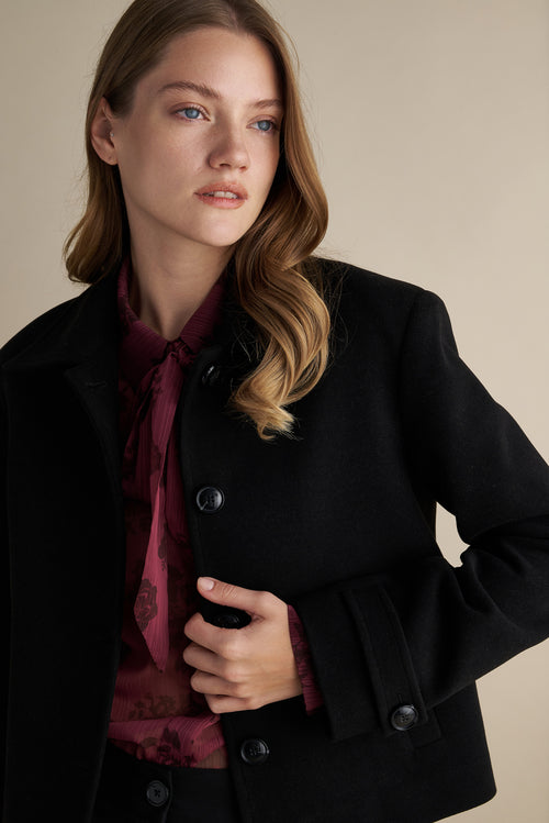 Mini Coat Jacket Black