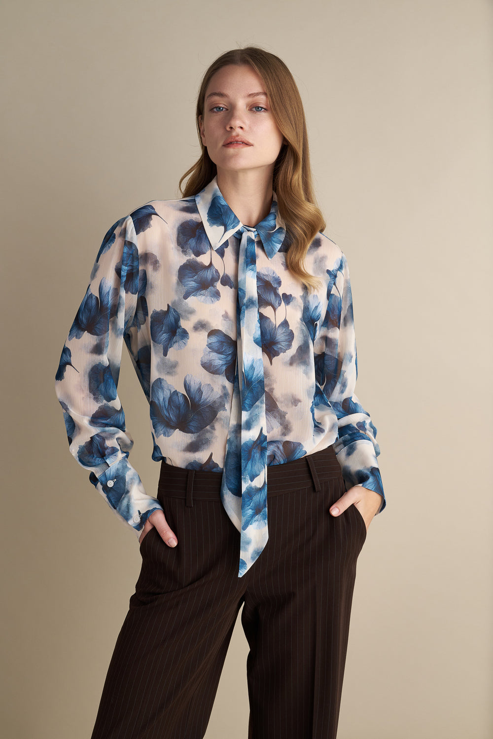 Winter Petal Shirt Icy-Ivory