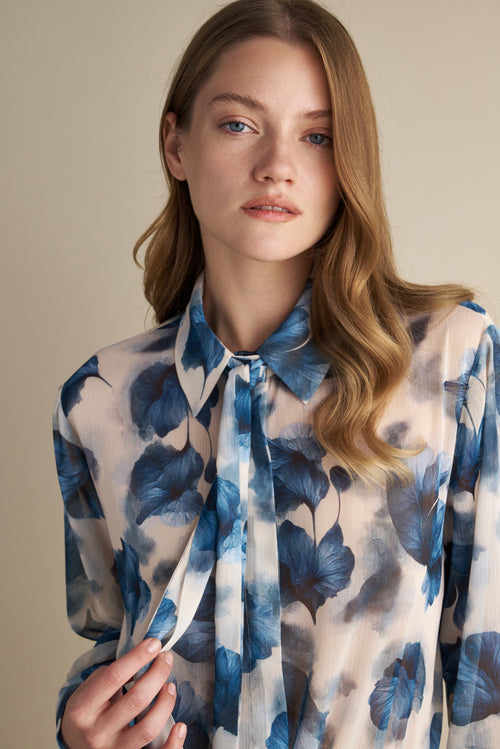 Winter Petal Shirt Icy-Ivory