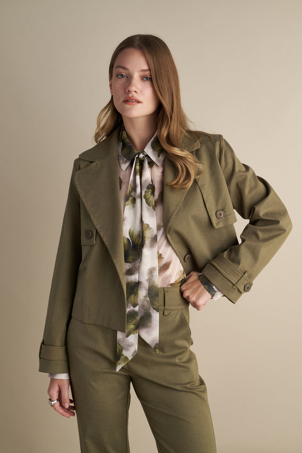 Mini Trench Coat Khaki