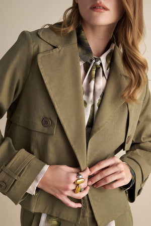 Mini Trench Coat Khaki