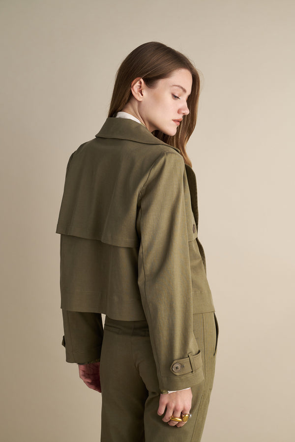 Mini Trench Coat Khaki