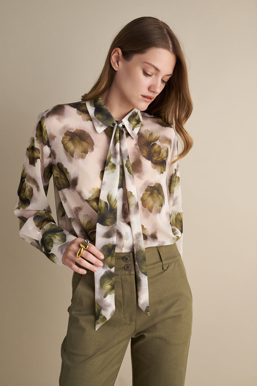 Winter Petal Shirt Olive