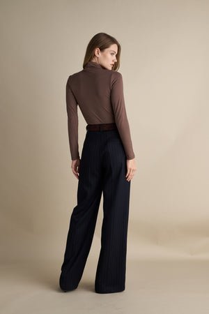 Pinstriped Trousers Navy
