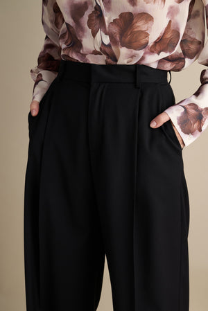 Wide Leg Trousers Black