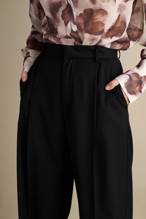 Wide Leg Trousers Black