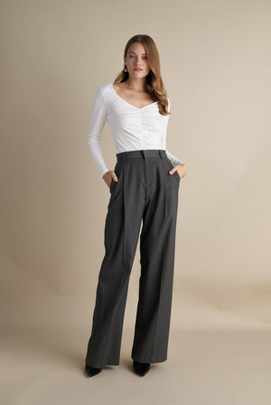 Wide Leg Trousers Grey