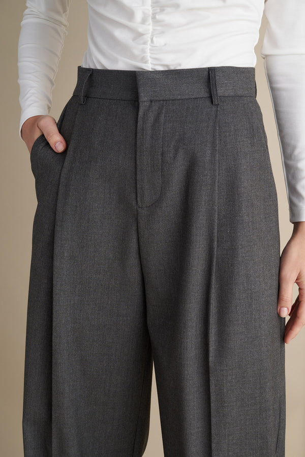 Wide Leg Trousers Grey