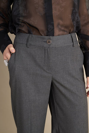 Low Rise Flare Trousers Grey