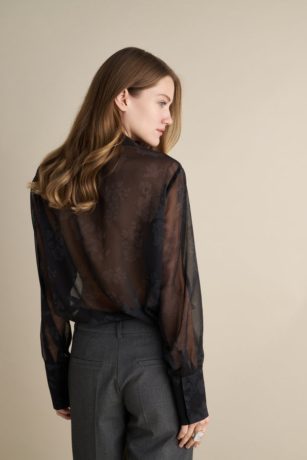 Crimson Veil Shirt Black