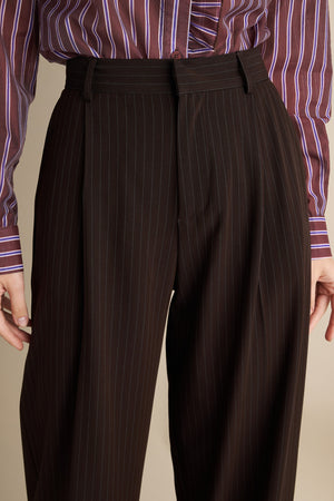 Pinstripe Pants Brown