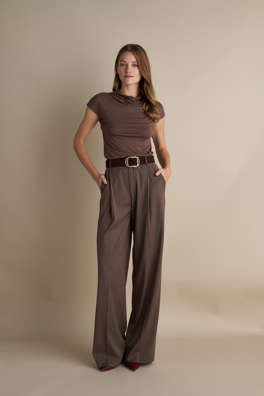 Wide Leg Trousers Mocha