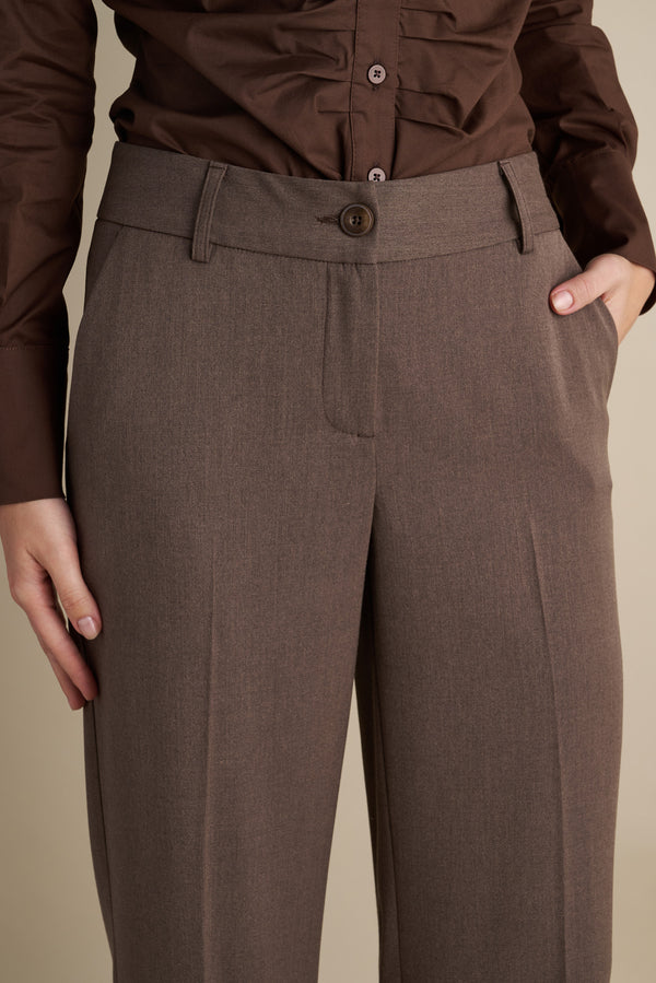 Low Rise Flare Trousers Mocha