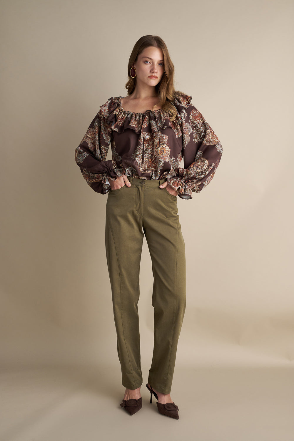 Barrel Pants Khaki