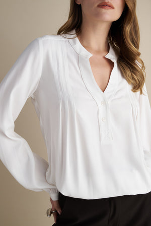 Mandarin Blouse White