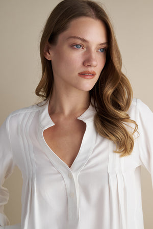 Mandarin Blouse White