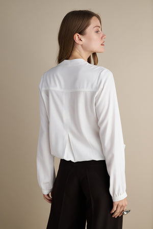 Mandarin Blouse White
