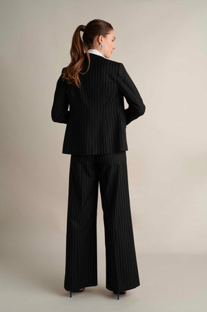 Pinstripe Pants Black
