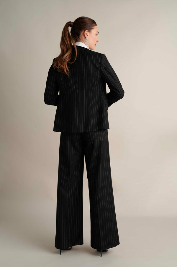 Pinstripe Pants Black