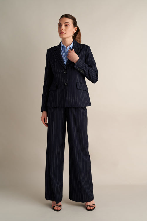 Pinstripe Pants Blue