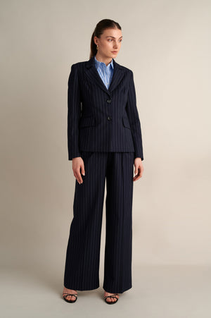 Pinstripe Pants Blue