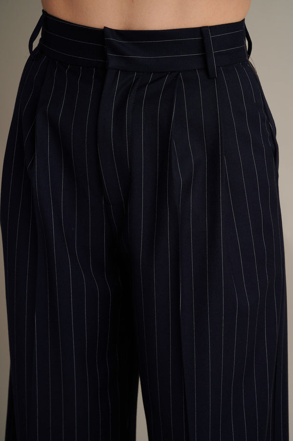Pinstripe Pants Blue