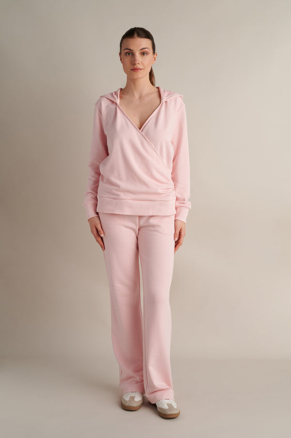 Drift Wrap Hoodie Pink