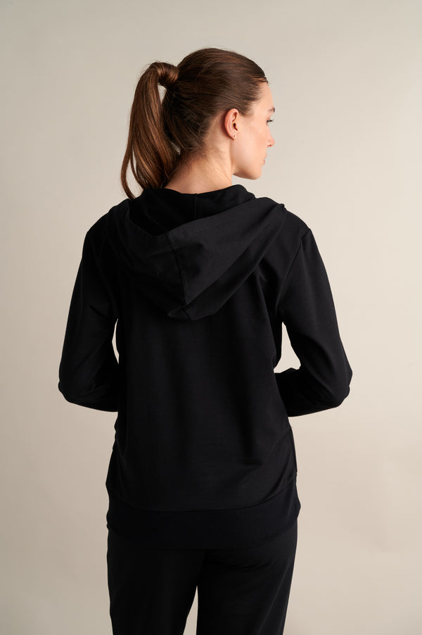 Drift Wrap Hoodie Black