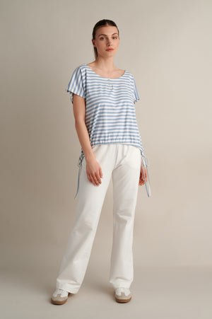 Cloudline Stripe Top L. Blue