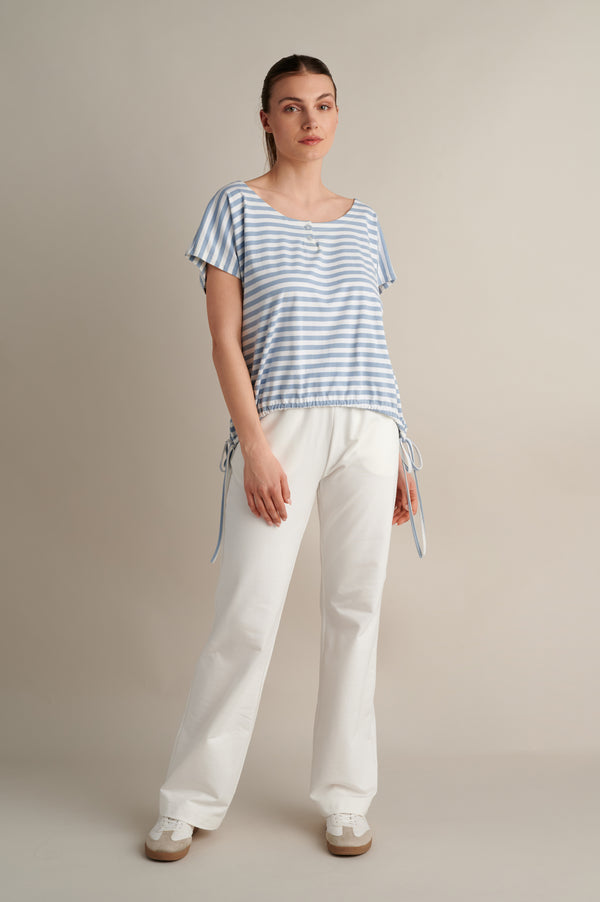 Cloudline Stripe Top L. Blue
