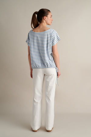 Cloudline Stripe Top L. Blue