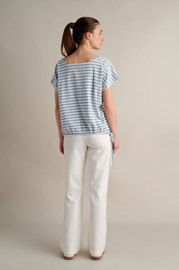 Cloudline Stripe Top L. Blue