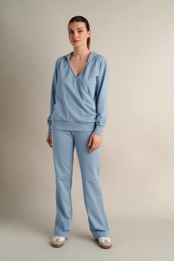 Drift Wrap Hoodie L.Blue