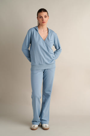 Drift Wrap Hoodie L.Blue