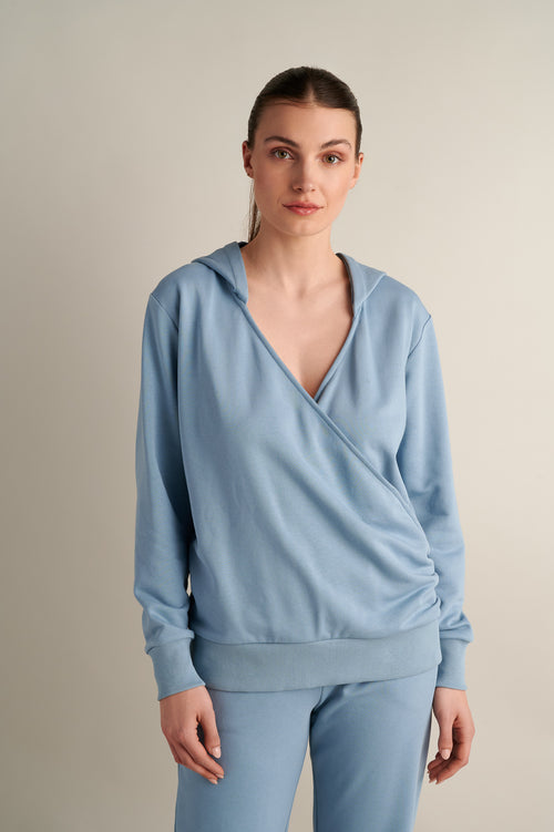 Drift Wrap Hoodie L.Blue