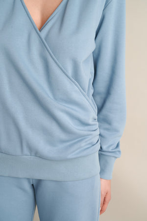 Drift Wrap Hoodie L.Blue