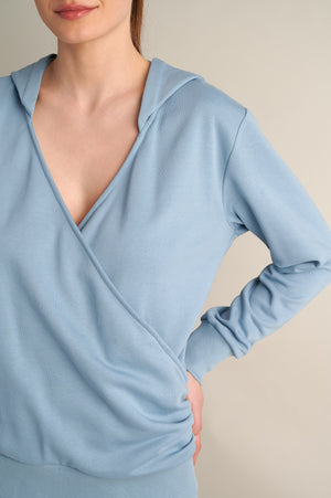 Drift Wrap Hoodie L.Blue