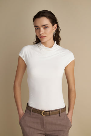 Short Sleeve Cowl neck Top