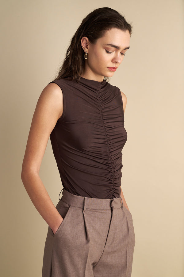 Wide Leg Trousers Taupe