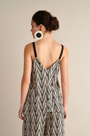 Ethnic Print V-Neck Top