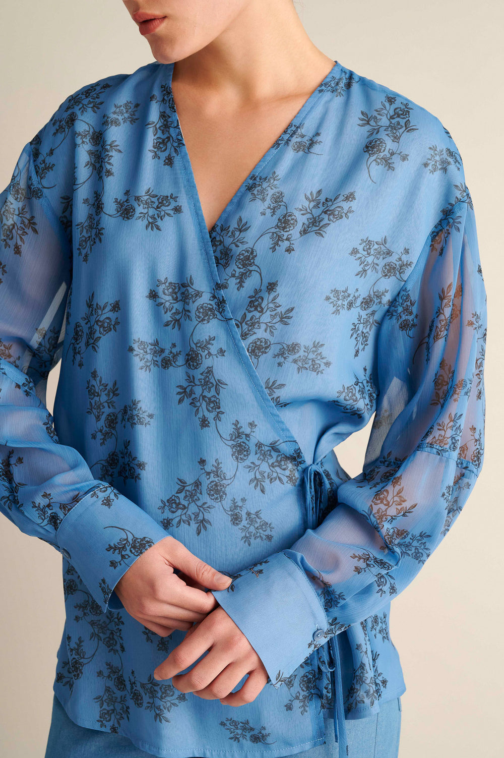 Rough Blue Wrap Shirt