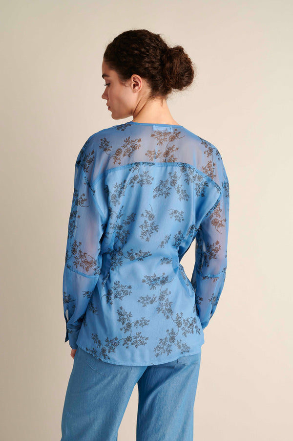 Rough Blue Wrap Shirt