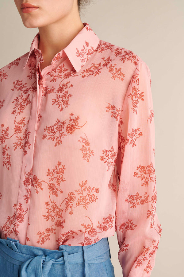 Pink Crimson Detail Shirt