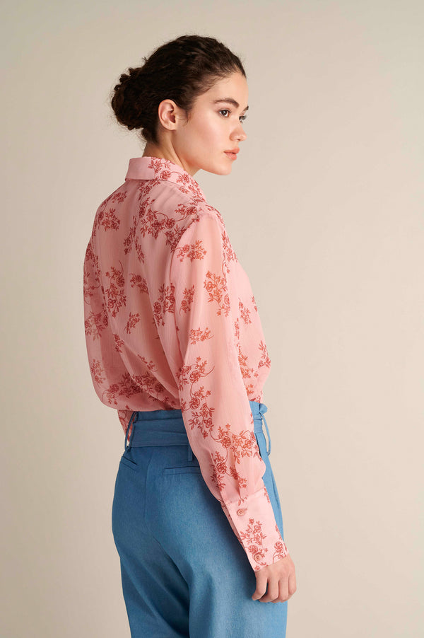 Pink Crimson Detail Shirt