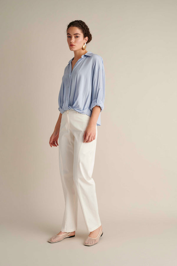 Barrel Pants White