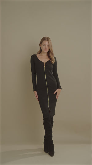Nocturnal Bodycon Midi Dress