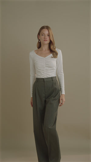Wide Leg Trousers Grey