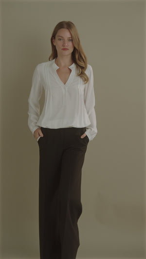 Mandarin Blouse White